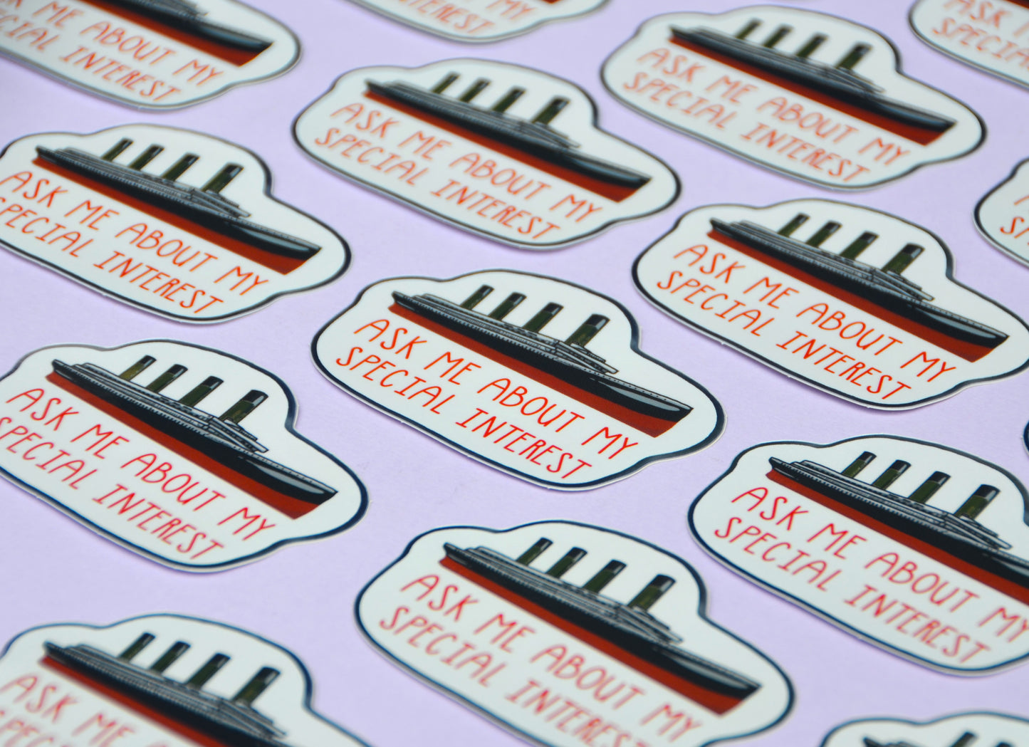 Titanic Ask Me About My Special Interest Sticker