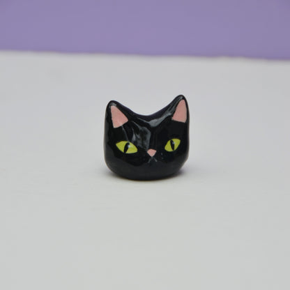 Mini Black Cat Bust