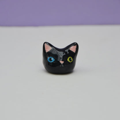 Mini Black Cat Bust
