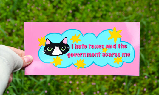 I Hate Taxes Bumper Sticker