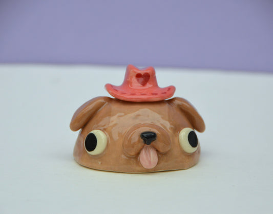 Cowboy Puppy Sculpture