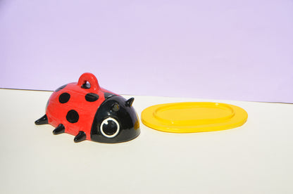 Lady Bug Butter Dish