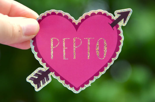 Pepto Heart Sticker