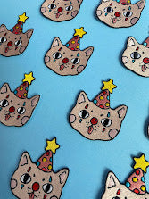Circus Cat Iron On Patch
