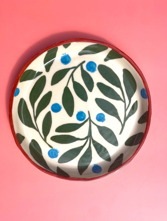 Berries and branches dinner plate