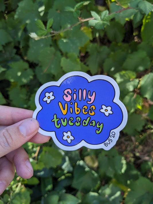 Silly Vibes Tuesday Vinyl Sticker